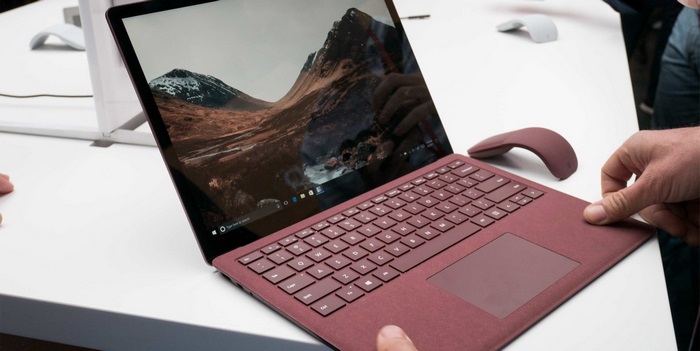 Microsoft Surface Laptop with matching mouse