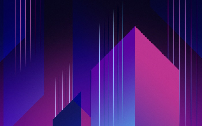 Abstract geometric shapes with gradient colors