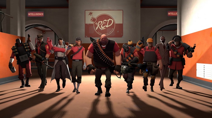 Team Fortress 2 RED team poses