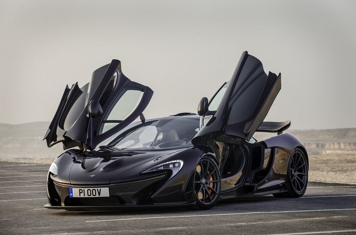 Black McLaren P1 GTR with Butterfly Doors 4K