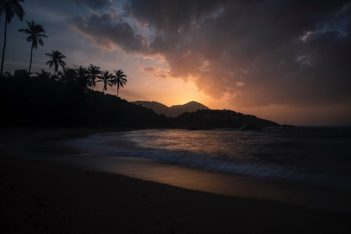 Sunset over Tayrona National Natural Park, Colombia