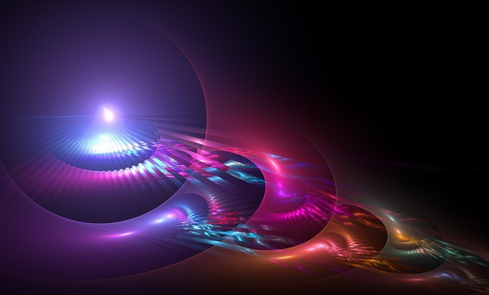 Abstract 4K Vivid Light Rings and Patterns