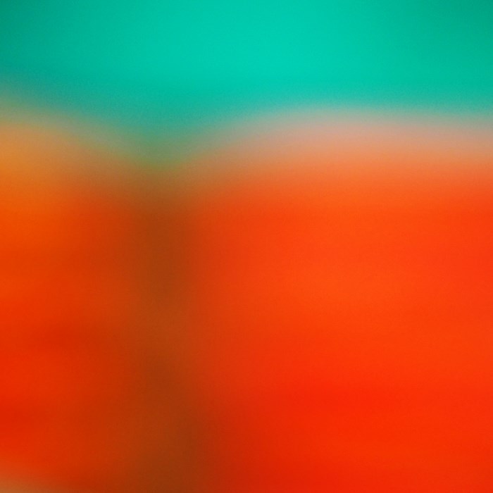 Abstract blur of teal and orange