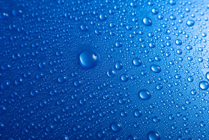 Blue background with water droplets 4K