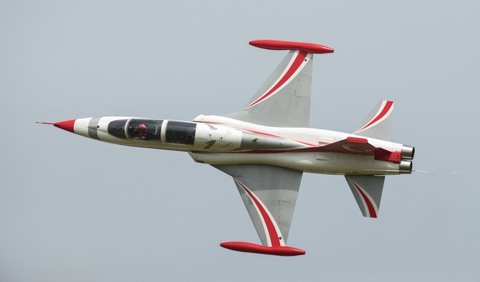 NF-5AB jet fighter in flight