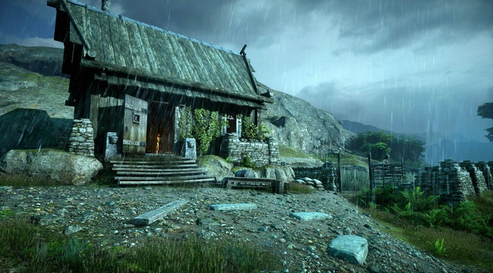 Kingdom Come Deliverance 4K house in rain