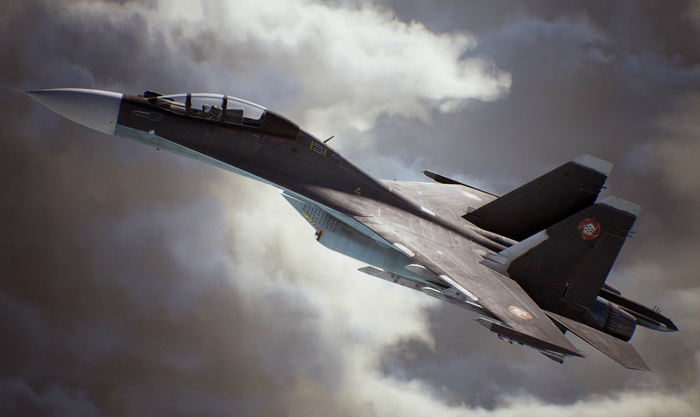 Ace Combat 7: Skies Unknown fighter jet in clouds
