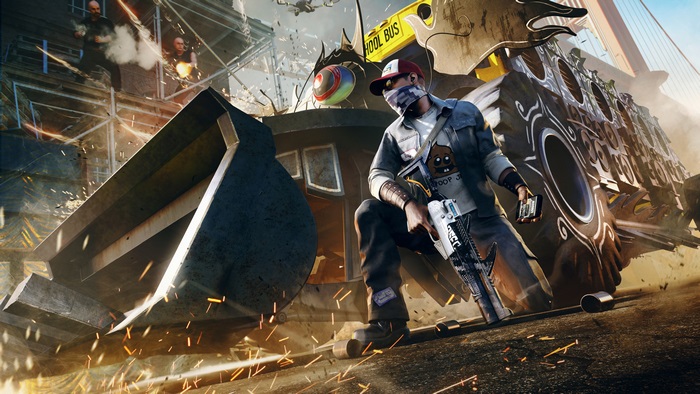 Marcus Holloway from Watch Dogs 2 in action