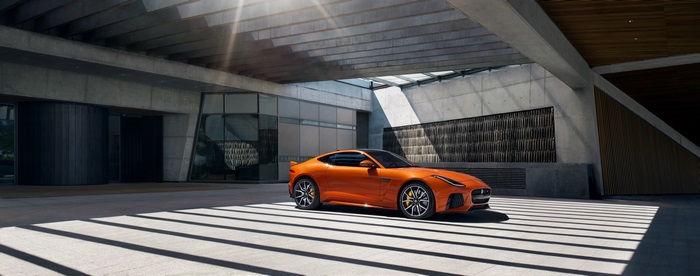 Orange Jaguar F-Type SVR Coupe