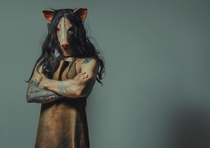Person in Pig Mask from Jigsaw 4K