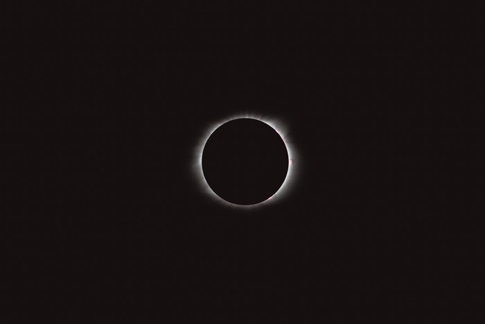 Total solar eclipse with visible corona