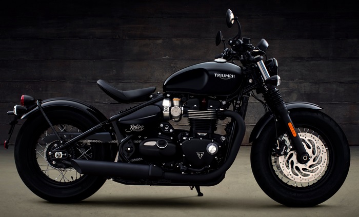 Triumph Bonneville Bobber motorcycle 4K