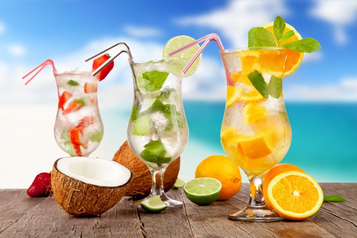 Refreshing 4K Tropical Cocktails by the Beach