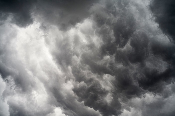 Dark storm clouds in the sky