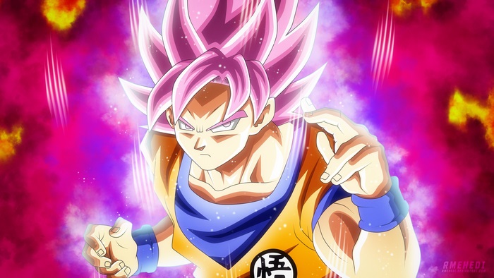 Goku from Dragon Ball Super in Super Saiyan Rose form
