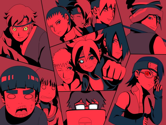 Boruto Characters Collage 4K