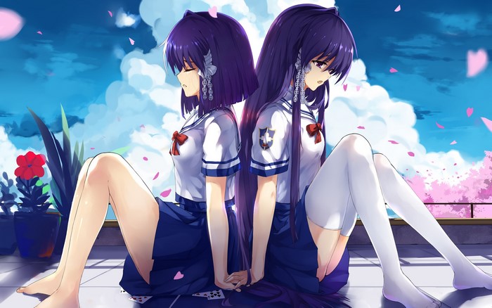 Kyou and Ryou Fujibayashi from Clannad