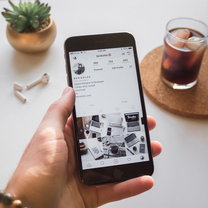 Ben Kolde Instagram profile on iPhone