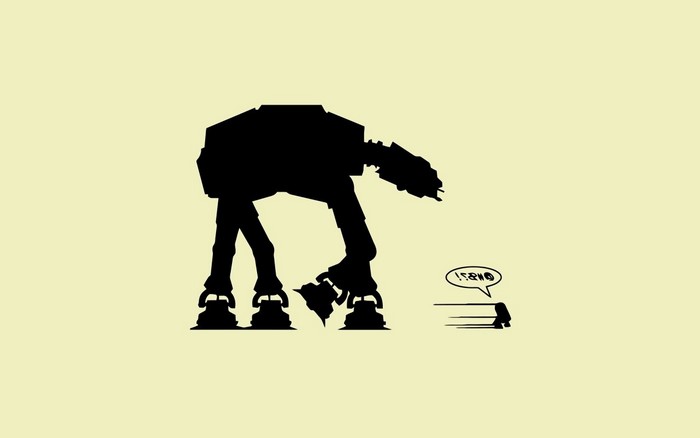 AT-AT Walker and Rebel Pilot from Star Wars