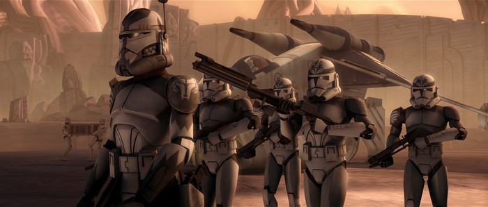 Star Wars Clone Troopers with LAAT Gunship