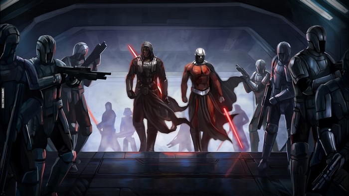 Star Wars artwork of Darth Revan and Darth Malak