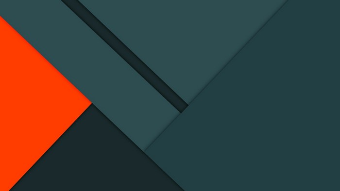 Abstract geometric shapes with orange and teal colors