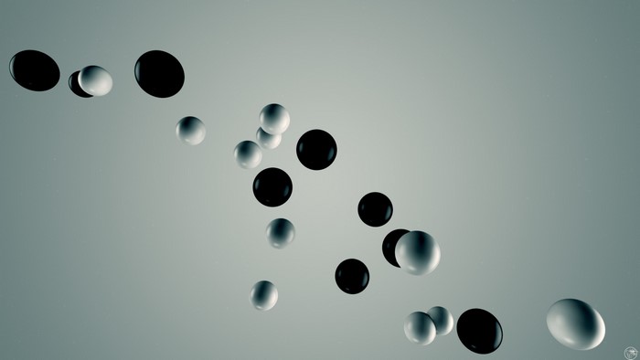 Abstract 3D spheres on a simple background
