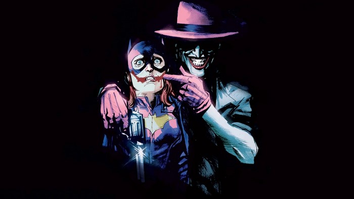 Batgirl and Joker from DC Comics