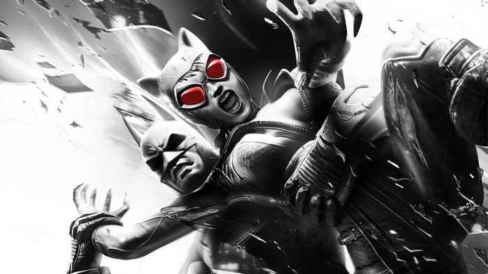 Catwoman fighting Batman from Batman: Arkham City