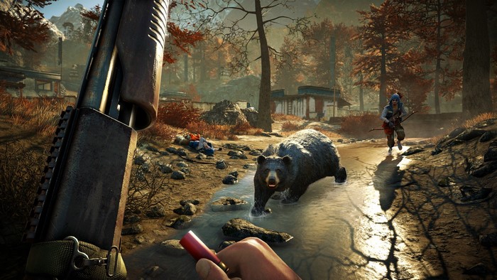 Far Cry 4: Bear encounter with shotgun