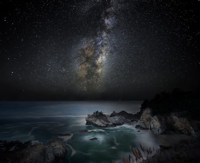 Milky Way over McWay Falls, Big Sur, California