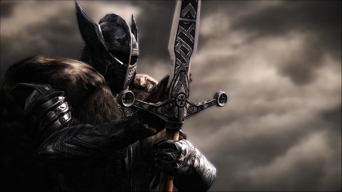 Knight with sword from The Elder Scrolls V Skyrim