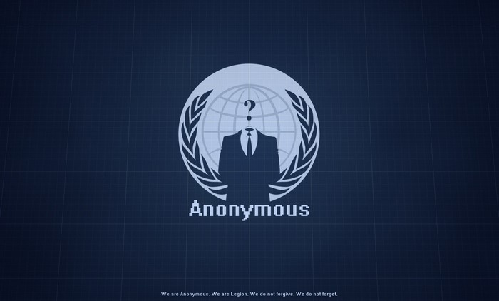 Anonymous logo with quote