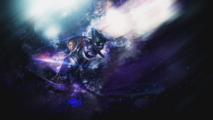Lucian from League of Legends in Space