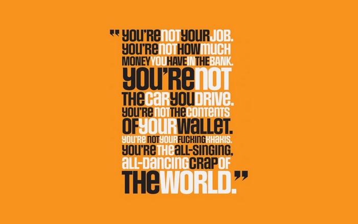Fight Club Quote Typography
