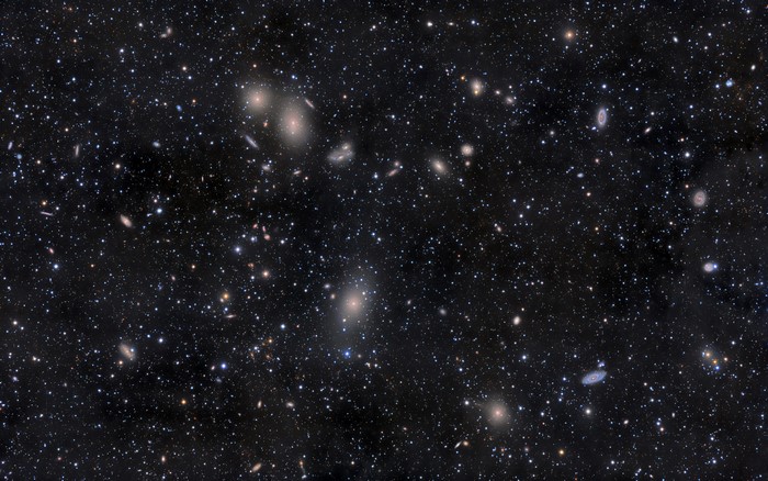 Deep Space View of Virgo Galaxy Cluster