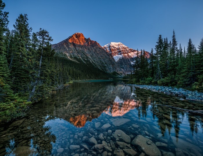 Jasper National Park Alberta Landscape with Mountains and Lake