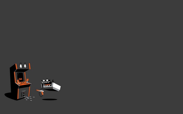 Arcade machine and NES controller fighting