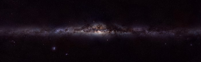 Milky Way galaxy panorama with stars