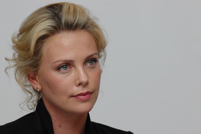 Portrait of Charlize Theron in Thoughtful Pose