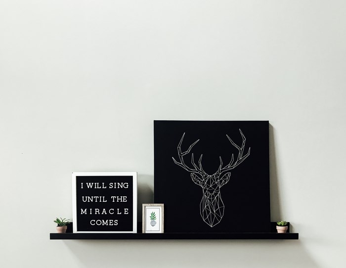 Geometric Stag Wall Art and Letter Board