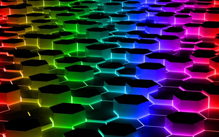 Colorful Abstract Hexagon Shape Pattern