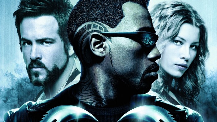Blade Trinity featuring Wesley Snipes, Ryan Reynolds, and Jessica Biel