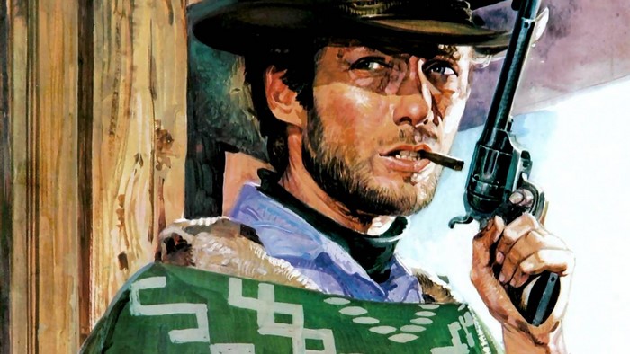 Clint Eastwood as The Man with No Name in a Western