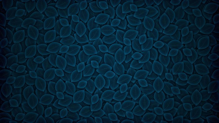 Blue leaves pattern texture digital art
