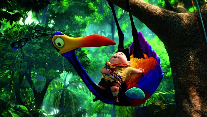 Russell and Kevin from Up in a jungle