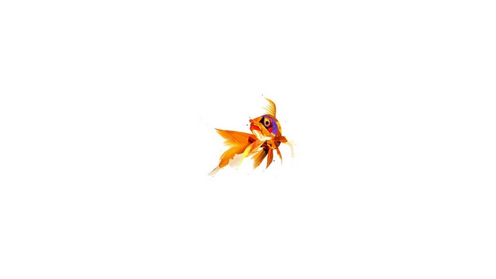 Low poly goldfish digital art