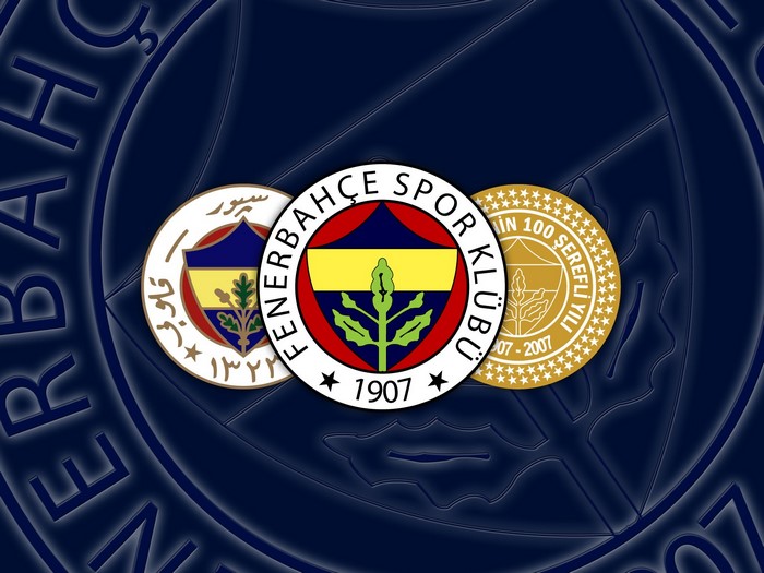 Fenerbahce logos on dark blue background