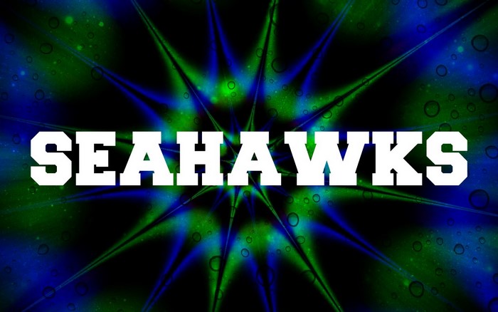 Seattle Seahawks text on abstract background