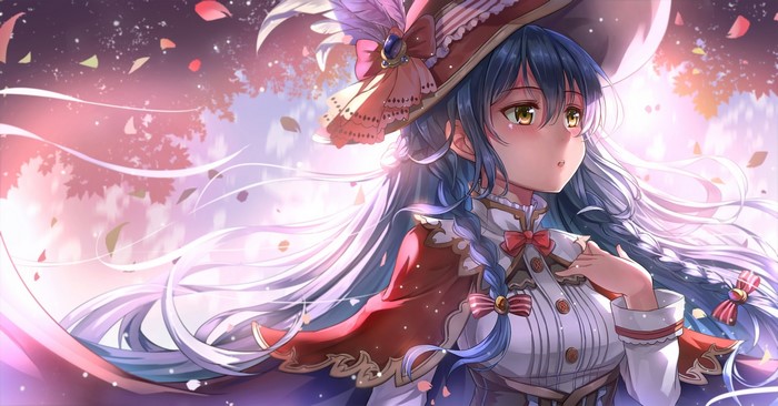 Sonoda Umi from Love Live! wearing a hat